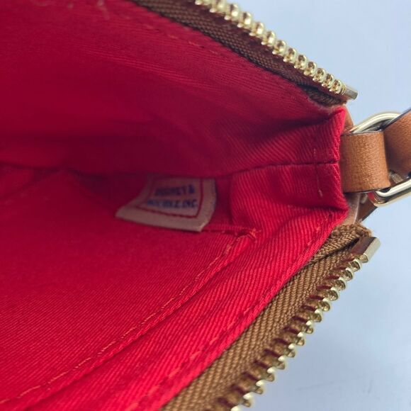 NWT Dooney & Bourke Tartan Large Zip Wristlet Red Color - Picture 7 of 11